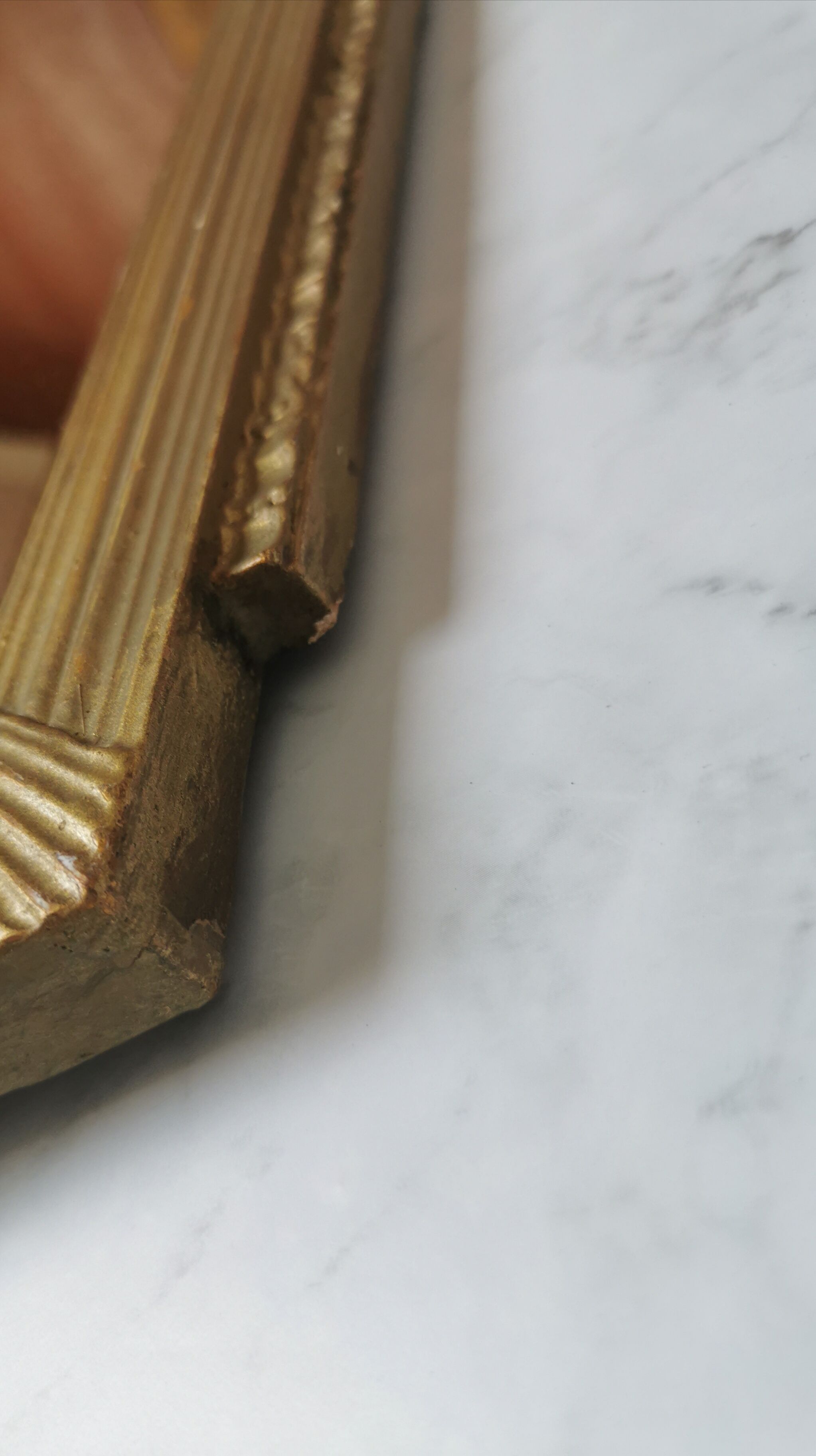 Large Art Deco mirror gilded wood  77x40cm