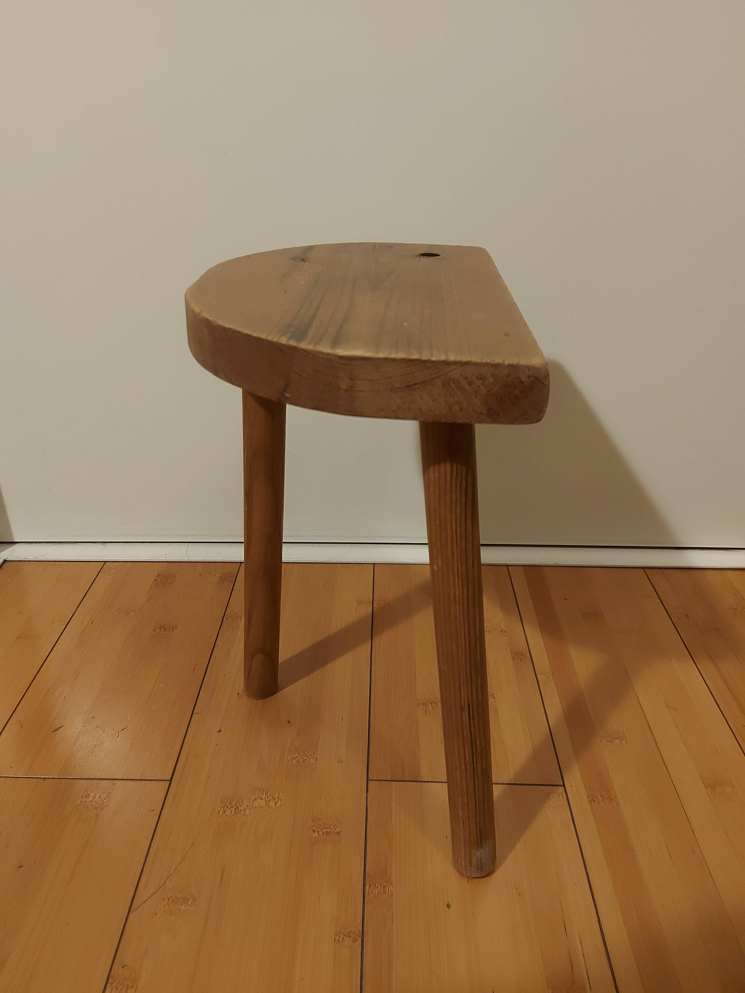 Vintage tripod wooden stool