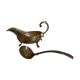 Saucier et sa cuillère métal ancien