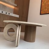 travertine coffee table