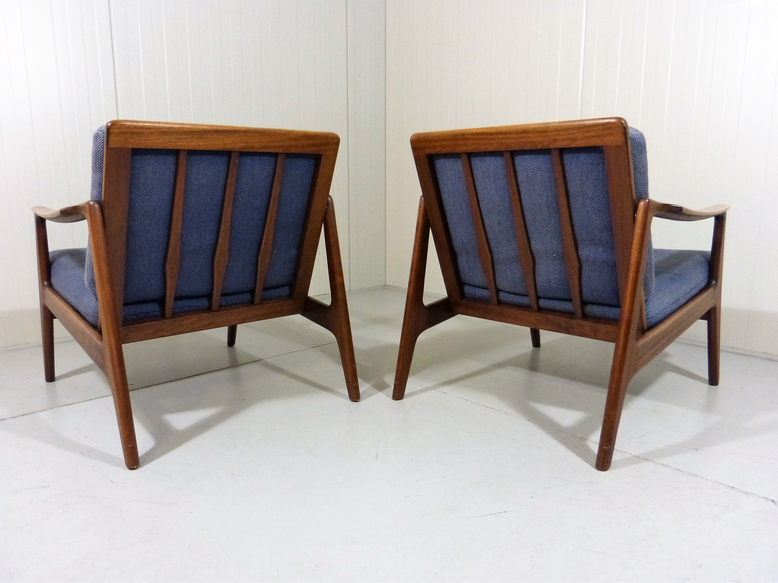 Set of 2 Teak Easy Chairs, Denmark 1960's