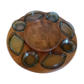 Digsmed Danmark Teak Turntable with 8 Ramekins