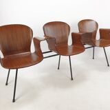 Mid Century Italian 3-seat Bench by Carlo Ratti, 50's