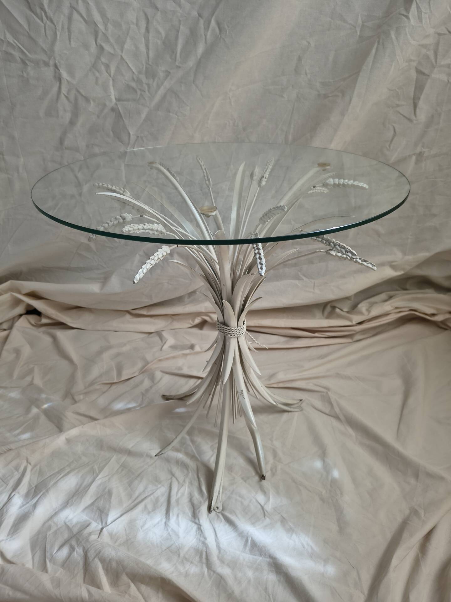 Table basse gerbe de blé fin années 1960
