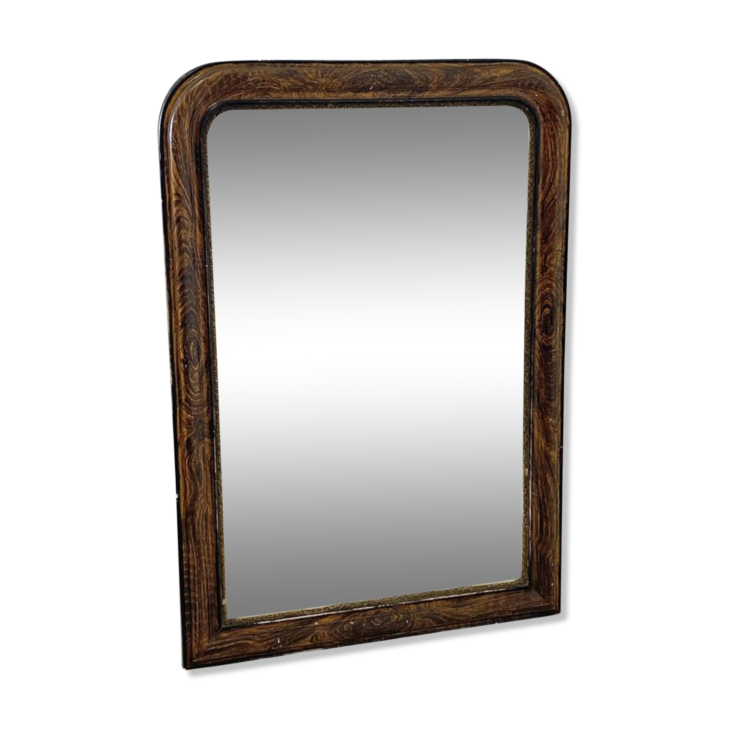 Louis Philippe mirror in wood and varnished stucco