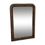 Louis Philippe mirror in wood and varnished stucco