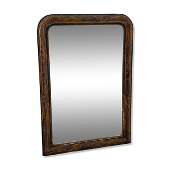 Louis Philippe mirror in wood and varnished stucco
