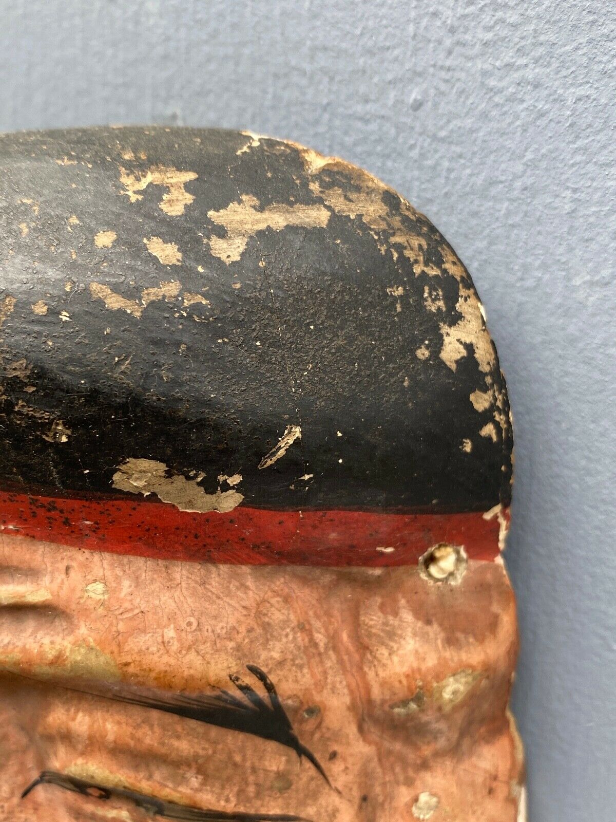 MINIATURE MASK JAPAN SIGN PERIOD EDO XIXTH CARVED WOOD