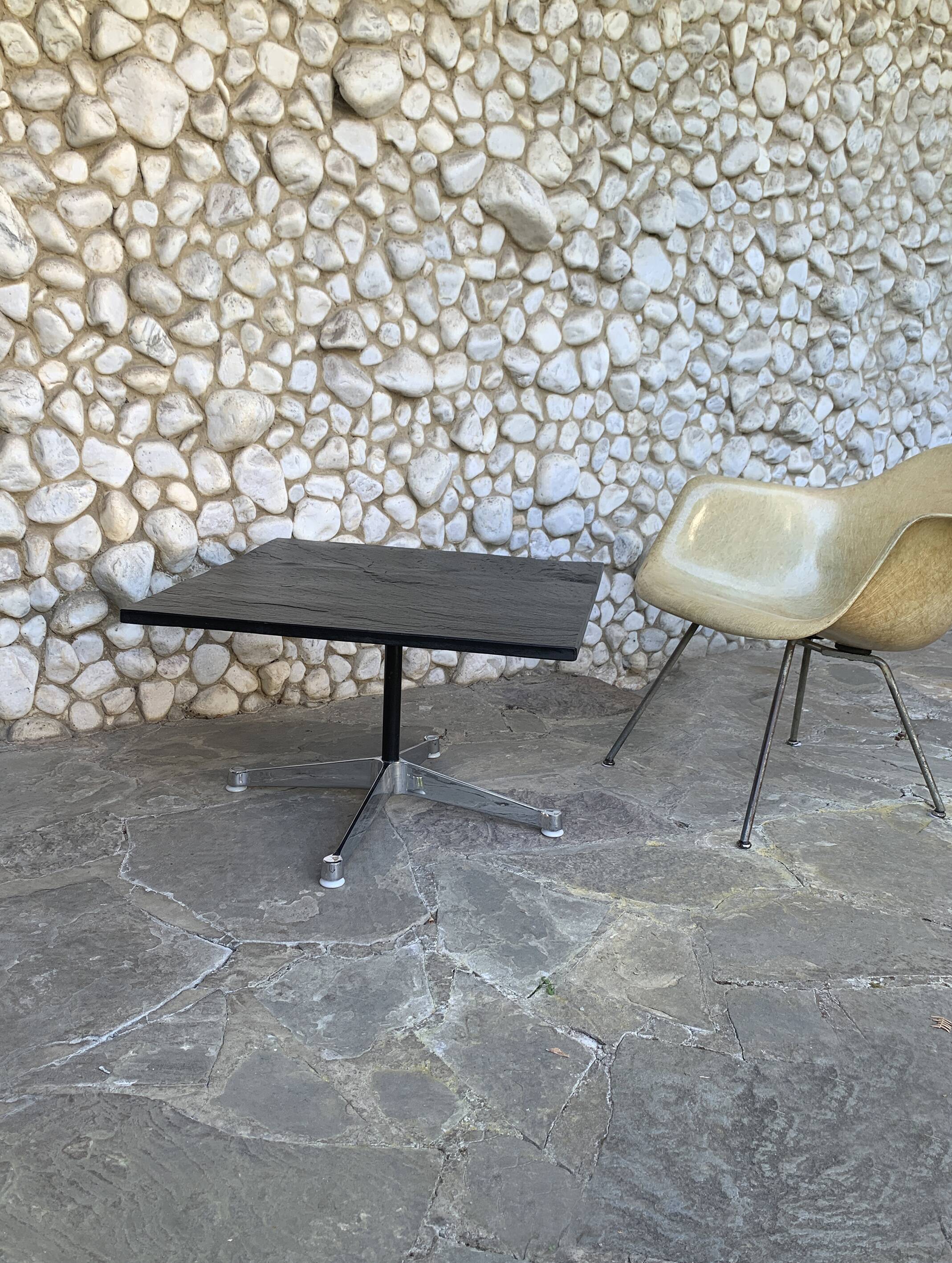 Contract Base Slate Coffee Table, Charles & Ray Eames, Herman Miller 1960