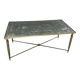 Mid-Century Modern Coffee Table, Glass and Brass
