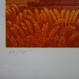 Michel Dubre: Paris Opera in a Wheat Field, original signed lithograph