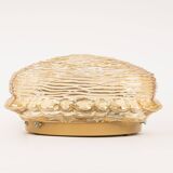 Pairs of amber glass wall lights in the shape of a fingerprint, Germany, 1970s.