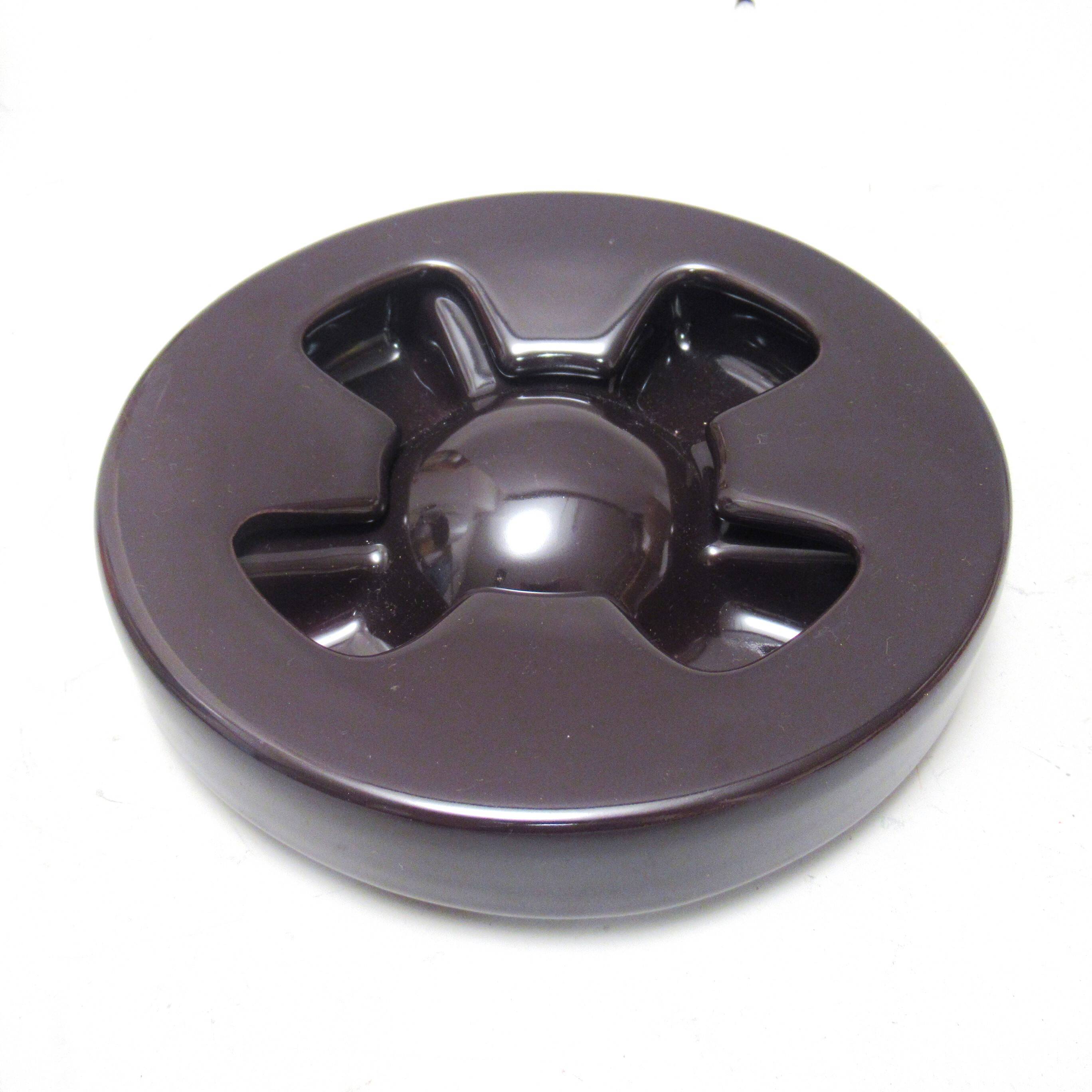 Angelo Mangiarotti Brambilla brown ceramic ashtray 1968