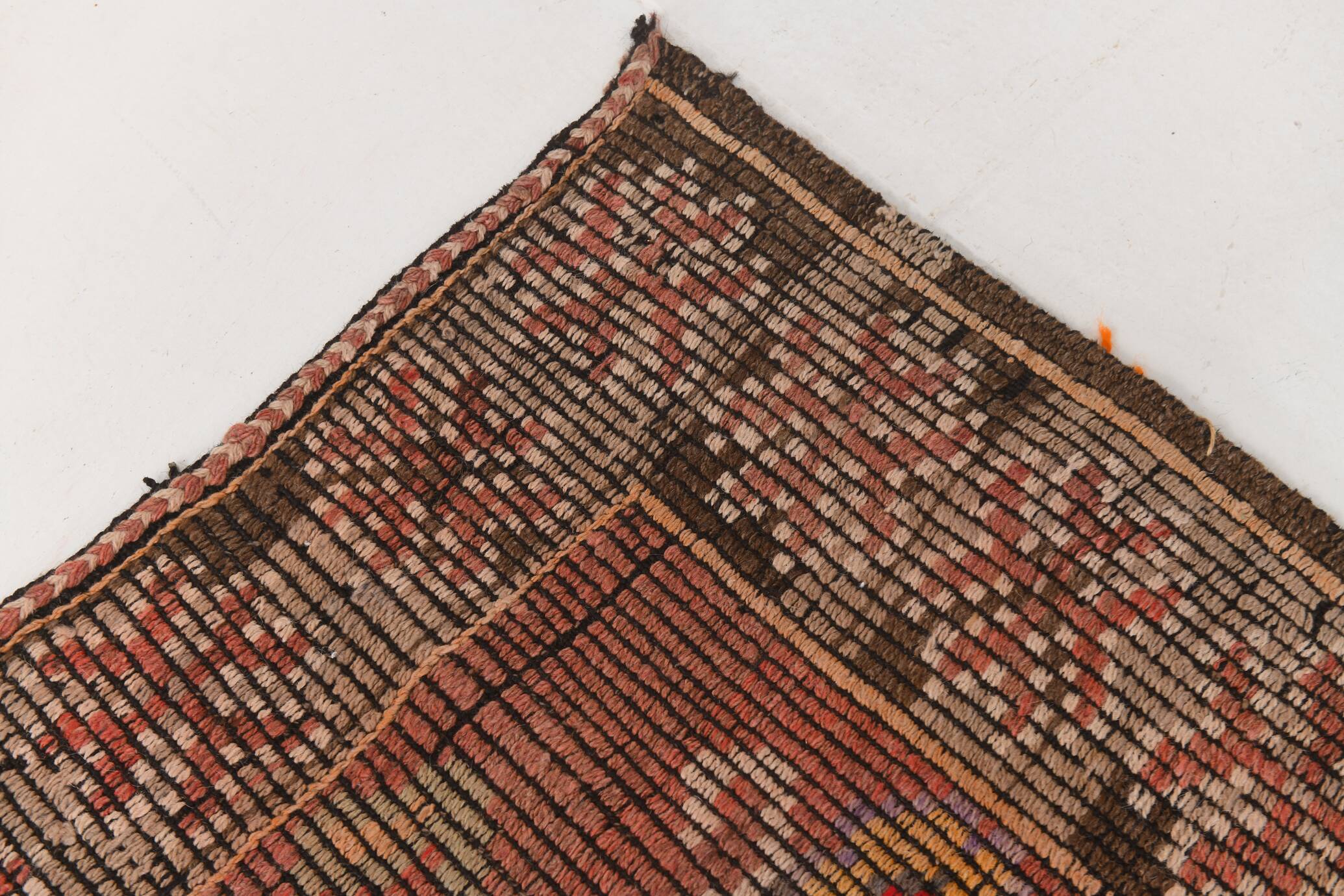 Rug For Living Room Red Turkish Kilim Rug, 151x336Cm