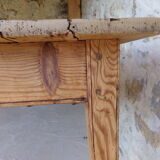 Farmhouse table in raw wood