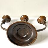 Art Deco Swedish Grace  candleholder in Varnish Verdigris Brass