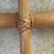 Vintage bamboo and rattan wall coat rack