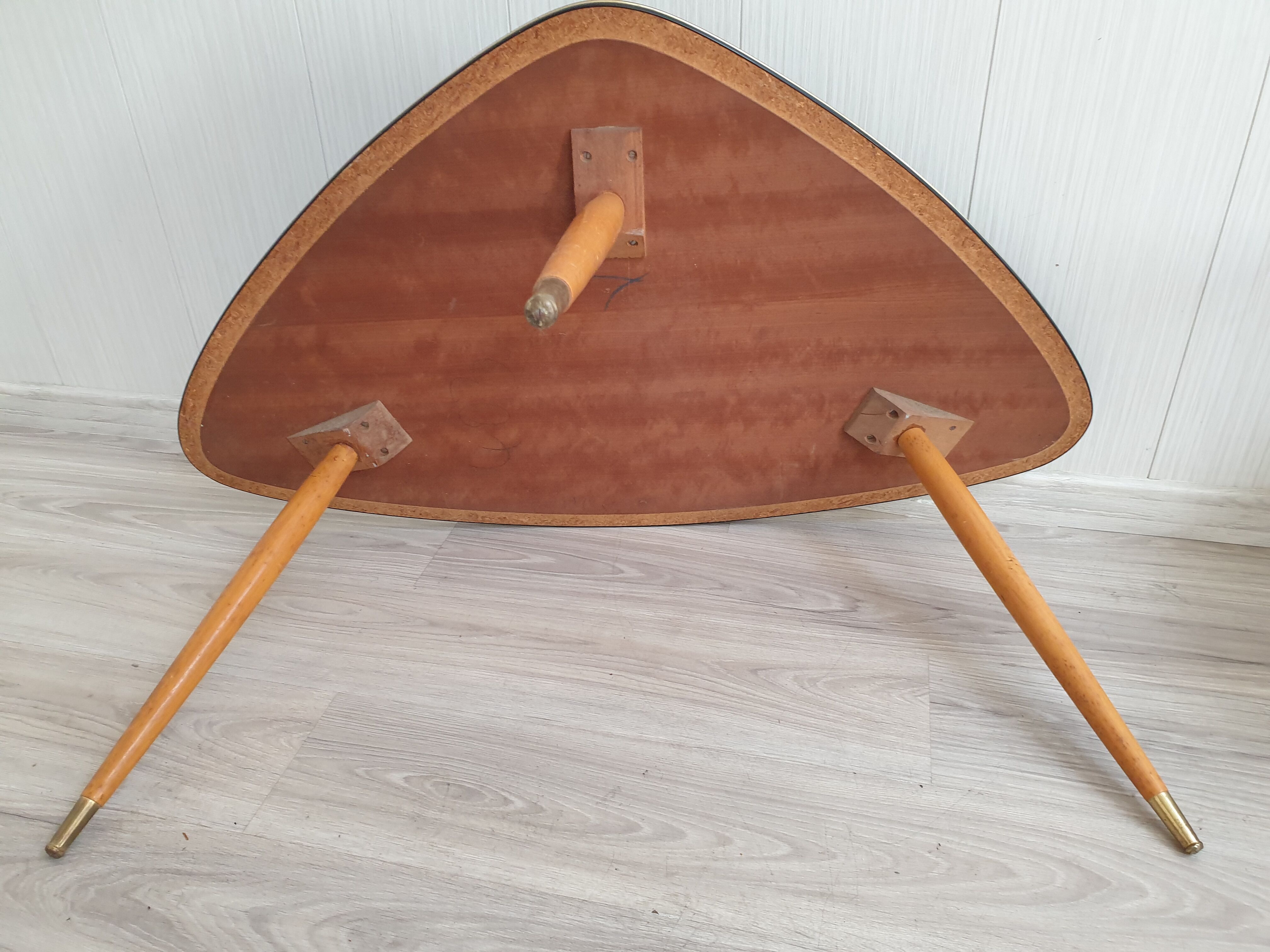 Mid - Century coffee side table, teardrop, 1970s