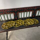 Set of 8 Gien oyster plates