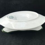Saucière with antique attached underplate Villeroy and Boch Boch Mettlach XIX century