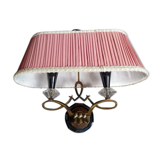 Wall light crystal bronze deco art with its rare jules leleu model day offal