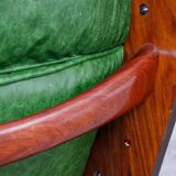 Canada model leather armchair and ottoman by Osvaldo Borsani