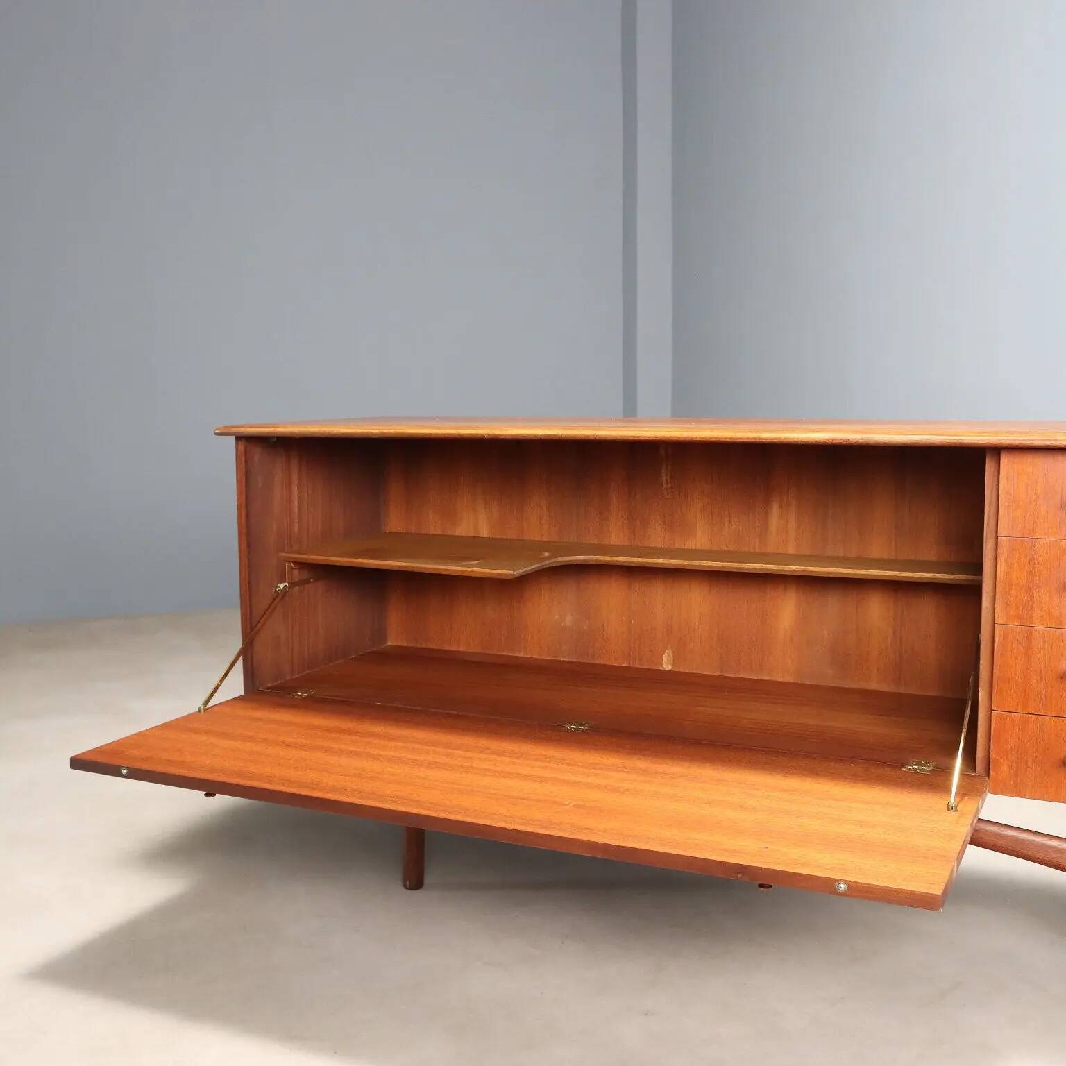 Vintage teak enfilade, Italian design, 1960s.