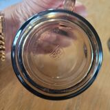 4 smoked glass mugs