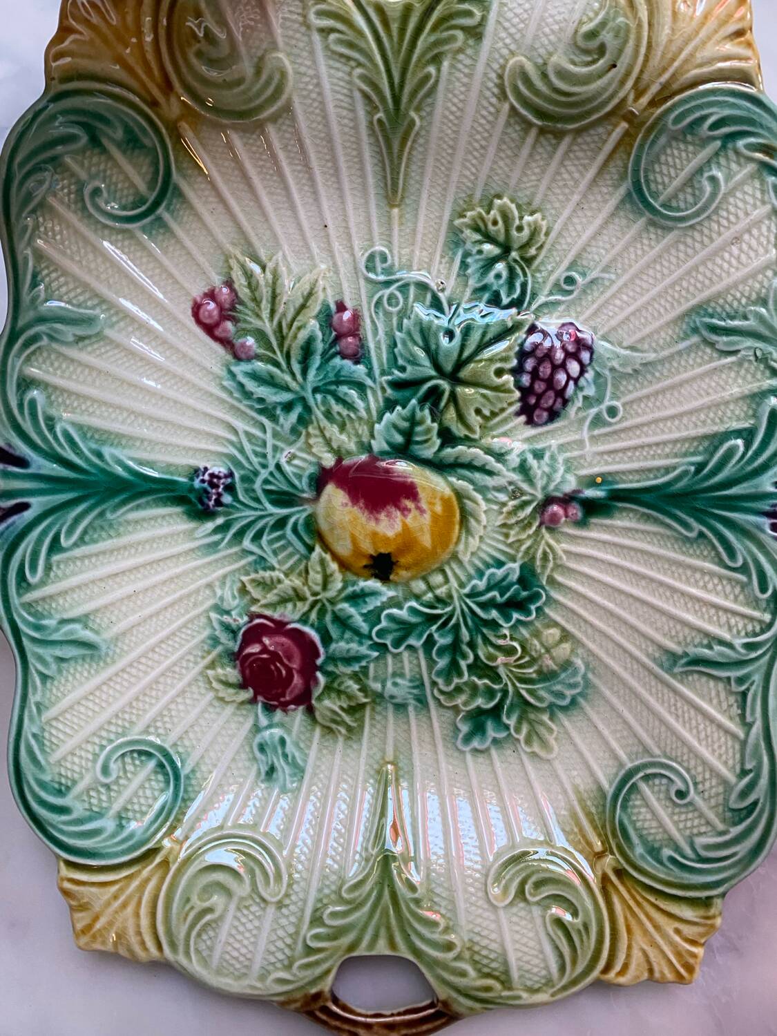 Antique slip dish