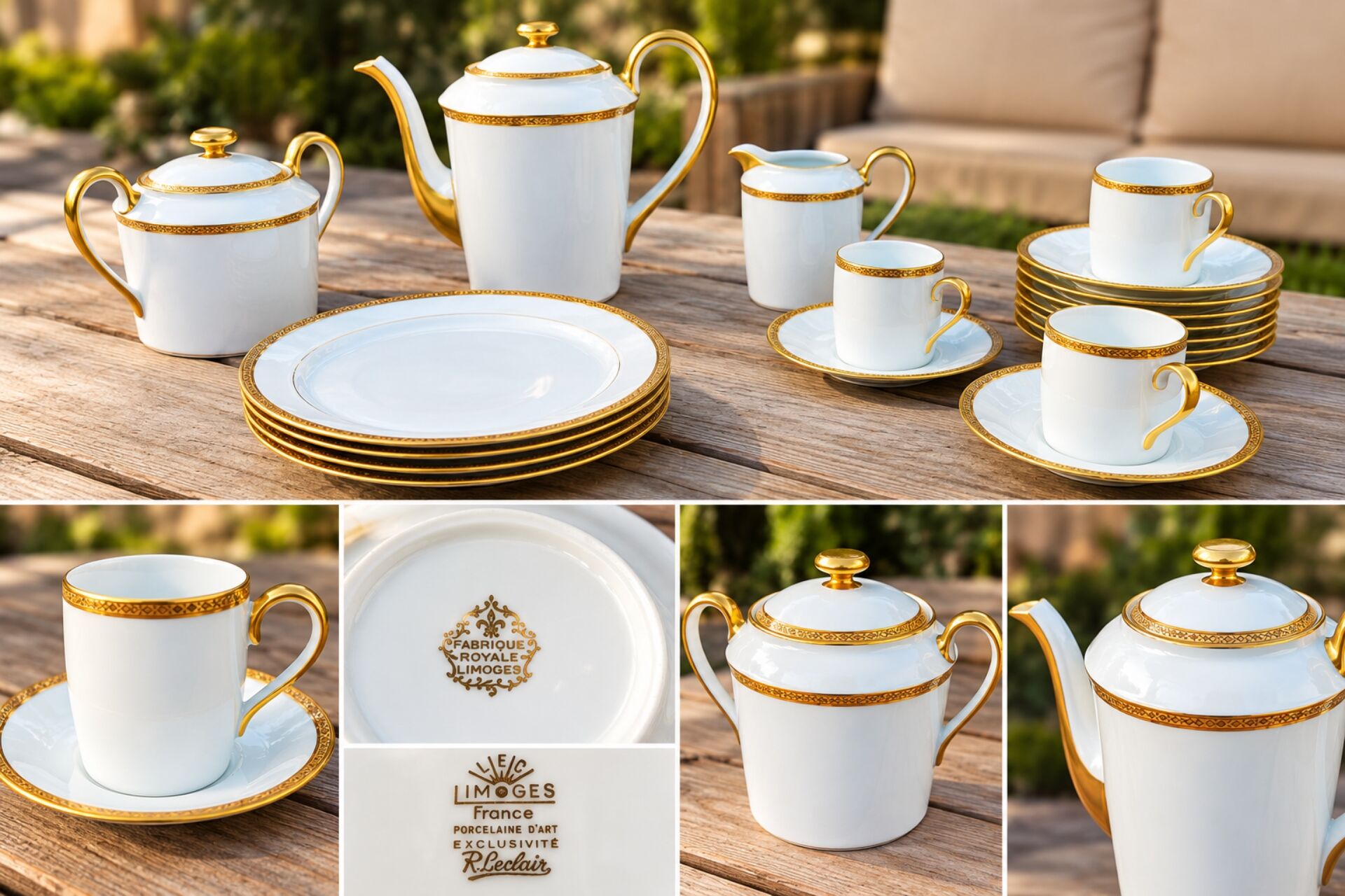 Coffee service Fabrique Royale de Limoges