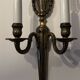 Pair of mid-19th century brass tassel sconces