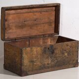 Petit coffre ancien à armature métallique (c.1900) #3