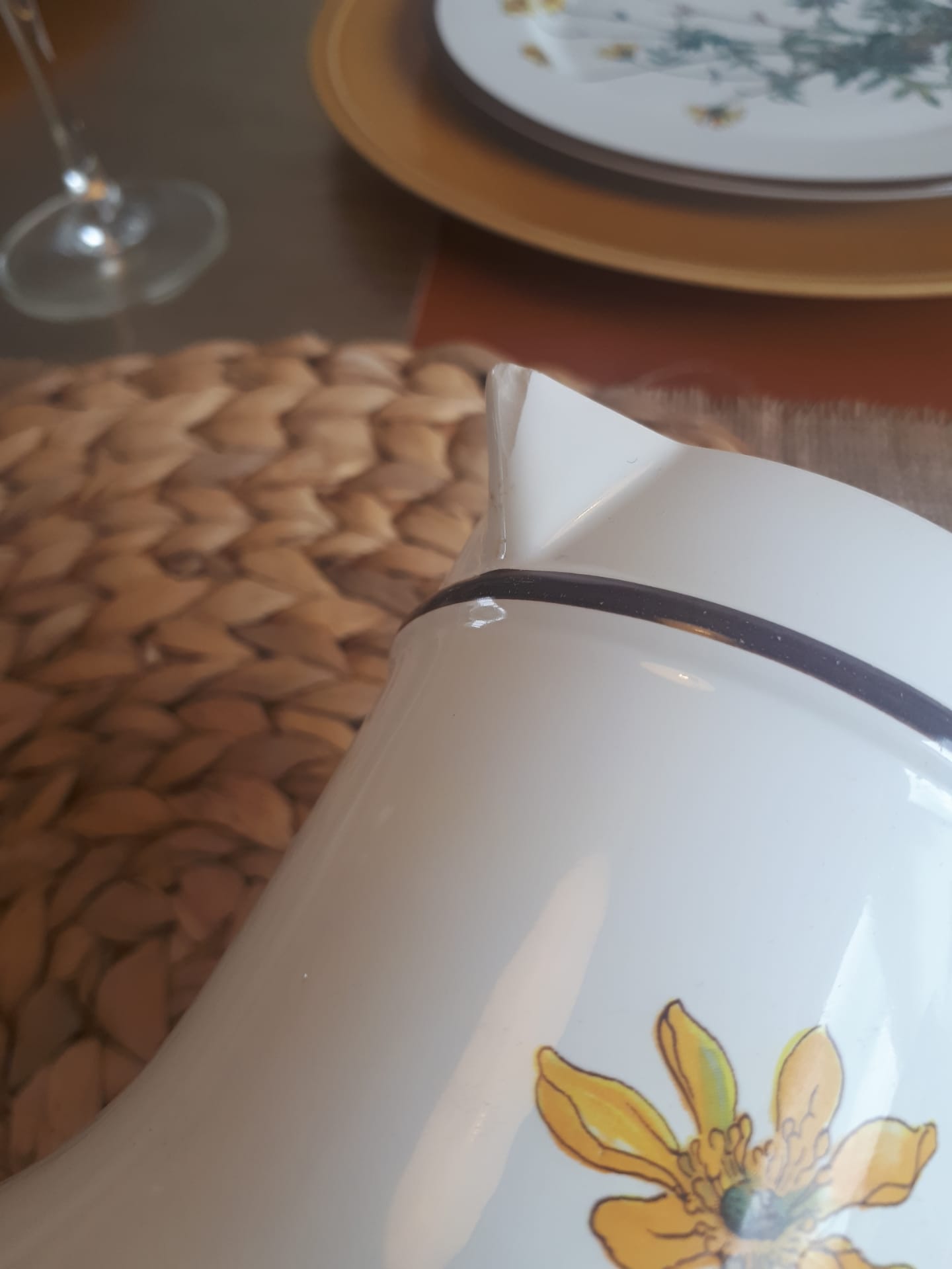 "Ranunculus" pitcher from Boch's Botanica service