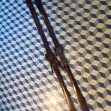 Paire de skis vintage en bois L=1.88m