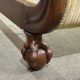 Early 19th century Empire mahogany bed with swan neck finials and claw feet