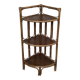 Étagère d’angle en rotin vintage