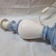 Pied de lampe en marbre bleu Spain 1970