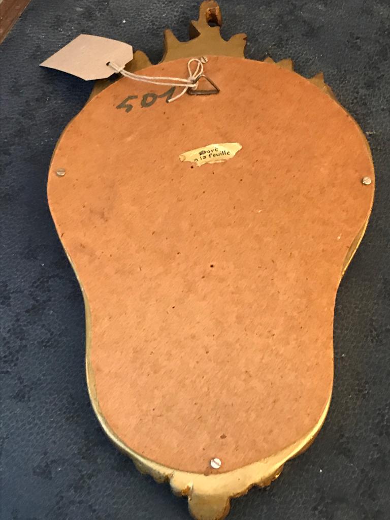 Golden mirror 19x34cm