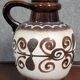 West Germany : Tres grand vase emaillé, ceramique - marron