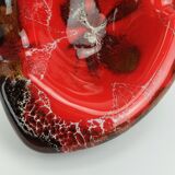 French mid century vintage ceramic bowl vallauris drip glaze organic shape