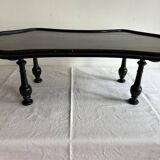 Presentation table of Napoleon III in black lacquered wood, 19th century.