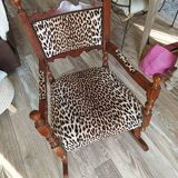 Leopard print rocking chair