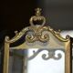 Antique glass wall light in brass