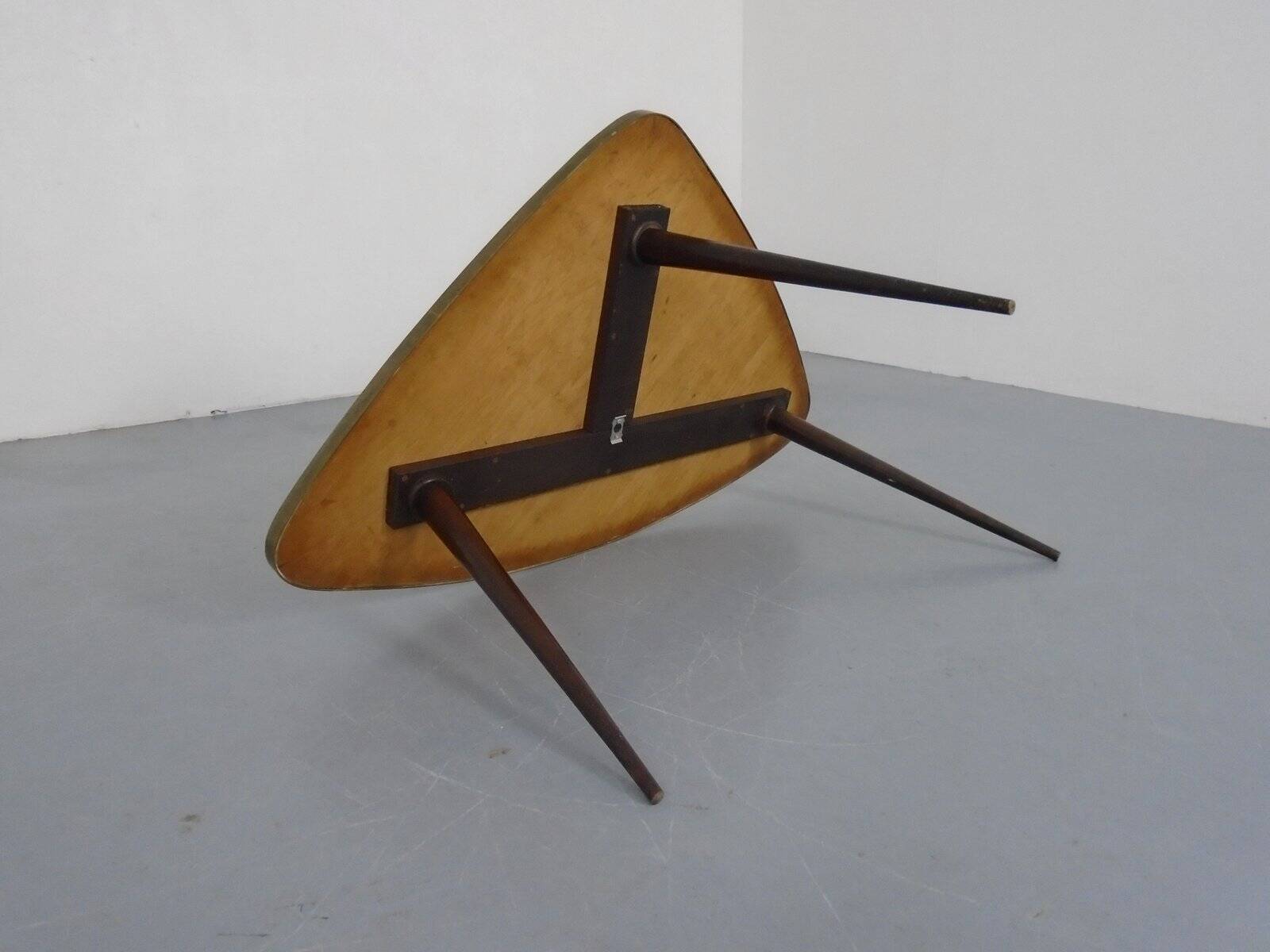 Large German Mosaic Kidney Coffee Table, 1960s