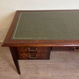 Very large Louis XVI style center minister desk in mahogany and fillets