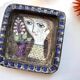 Face illustration ceramic bowl by Mari Simmulson for Upsala Ekeby, Sweden, 1960s