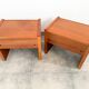 Pair of elm bedside tables dlg Maison Regain, circa 1980'