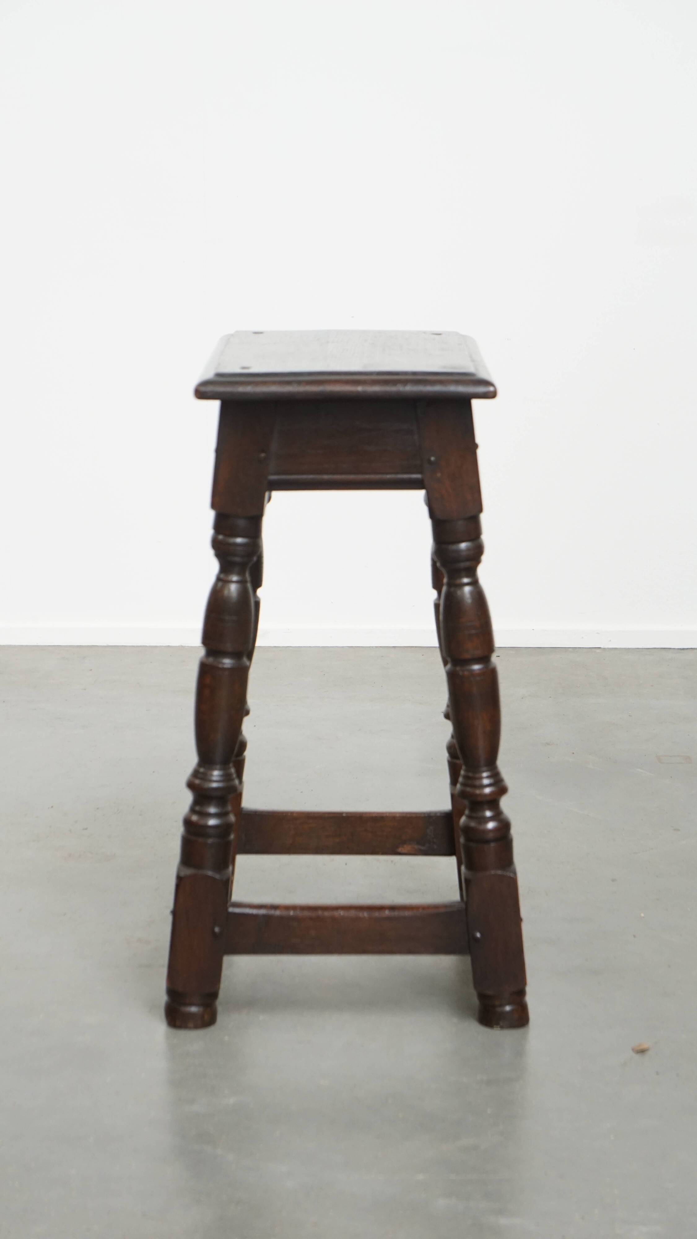 Antique English Stool / Joint Stool / Side Table from the 18th Century