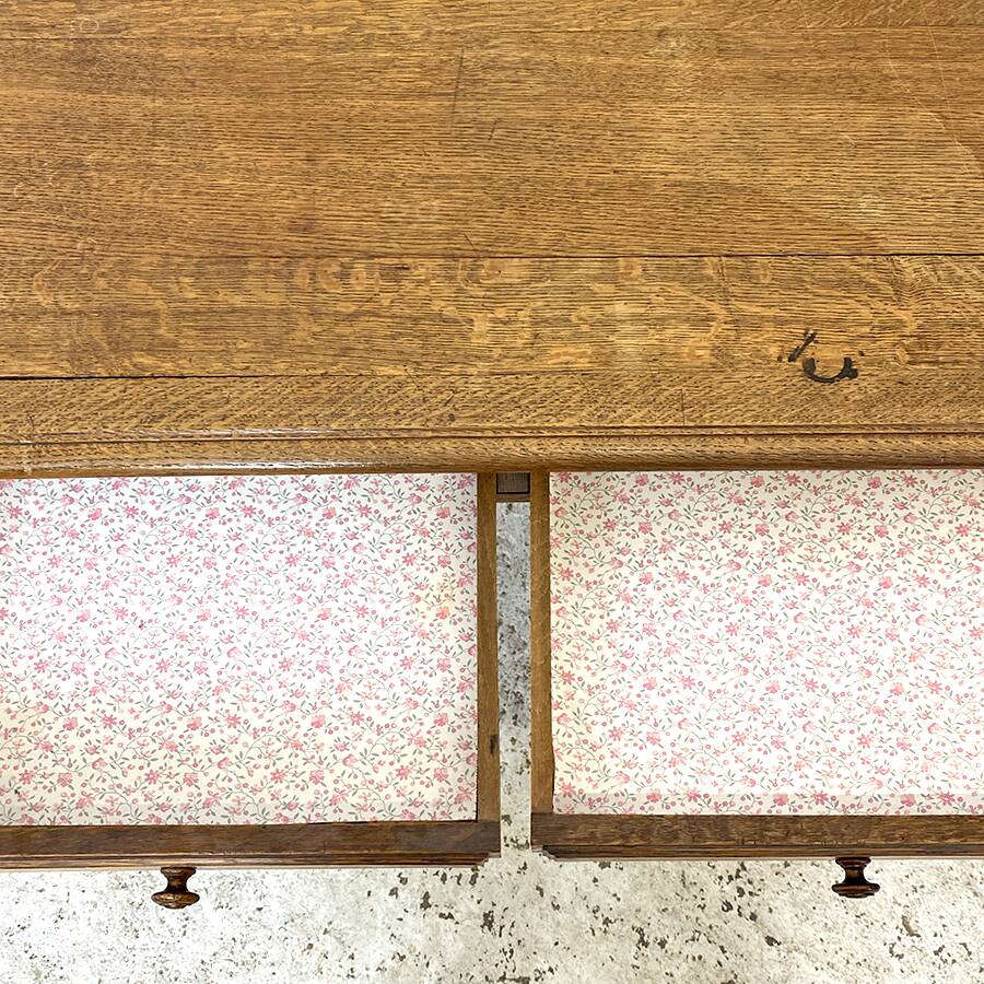 Louis XVI style solid oak desk