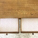 Louis XVI style solid oak desk